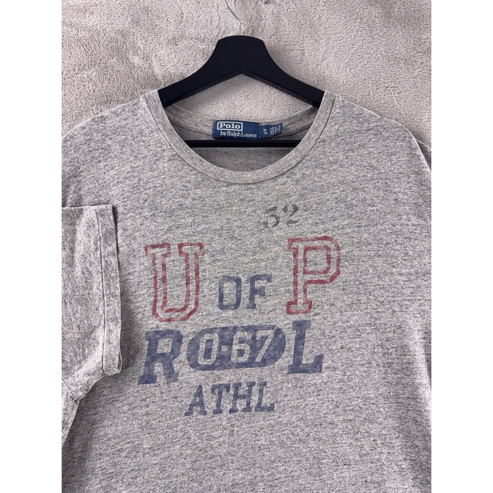 Polo Ralph Lauren USA Athletic T Shirt Mens Size XL Gray Classic Fit Casual